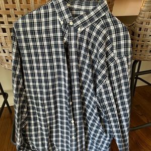 UNTUCKit Mens L Blue Plaid Button Down